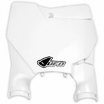 UFO Stadium Front number plate KTM 125/450 SX/SX-F 16-22 White 047