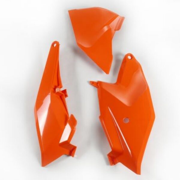 UFO Side number plates + left airbox cover KTM SX85 18-24 Orange 127