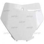 UFO Front number plate KTM125-450 SX/SXF 2019-22 White 047