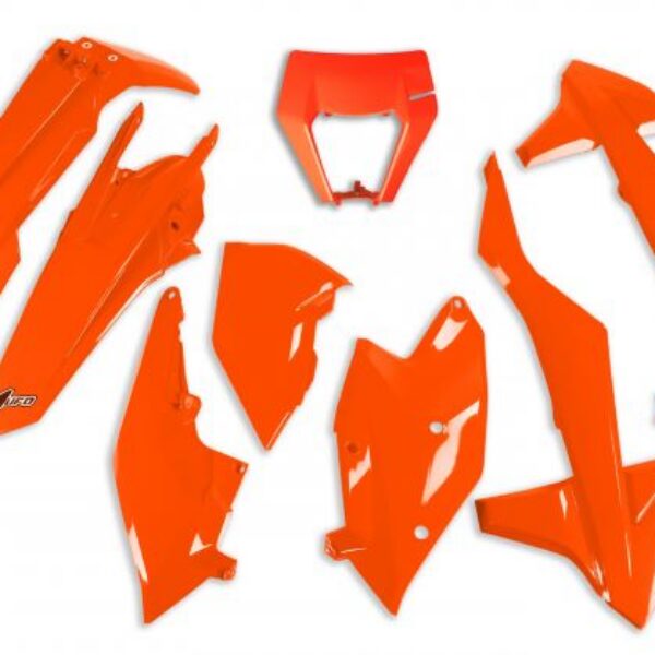 UFO Plastic kit 6-parts Fluo Orange KTM EXC/EXC-F 125-450 17-19