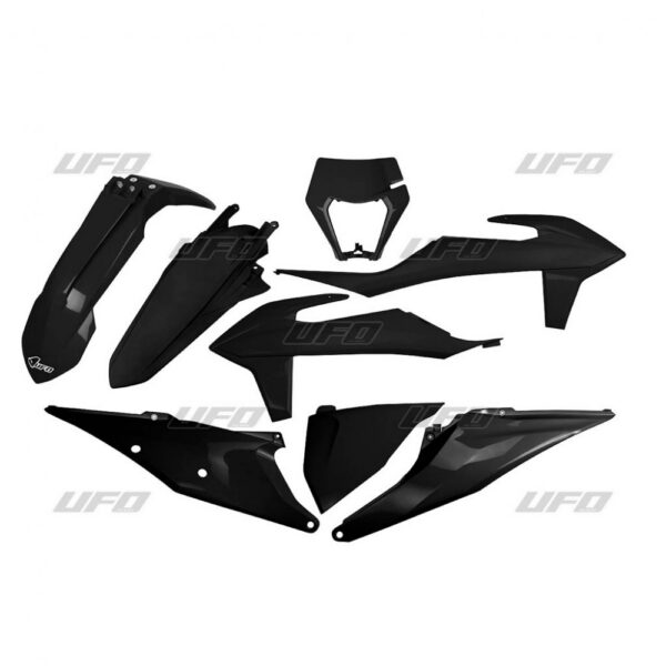 UFO Plastic kit 6-parts Black 001 KTM EXC/EXC-F 125-500 20-23