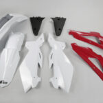 UFO Plastic kit 5-parts Red/white HVA TC125/250 05-07