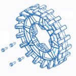 Camso Sprocket 18 teeth 4S 4 bolt 3/8-16 x 1 1/4