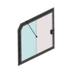 DFK Small door window assembly right Polaris RZR 570