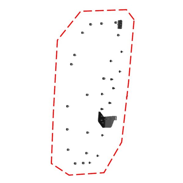 DFK Door hinge + door fastener kit Right Polaris Ranger 570 Midsize 2022->