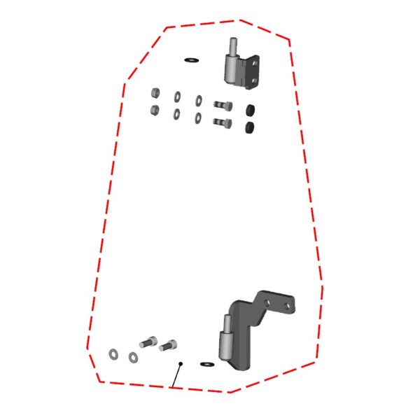 DFK Door hinge kit Right Polaris Ranger 570 Midsize 2022->