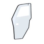 DFK Left Door glass incl. seal Polaris Ranger XP 1000 + Diesel 2020->