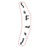 DFK Left Door base assembly hardware kit Yamaha Wolverine 2021->