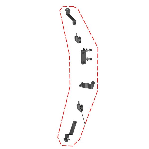 DFK Left Door base assembly hardware kit Yamaha Wolverine 2021->