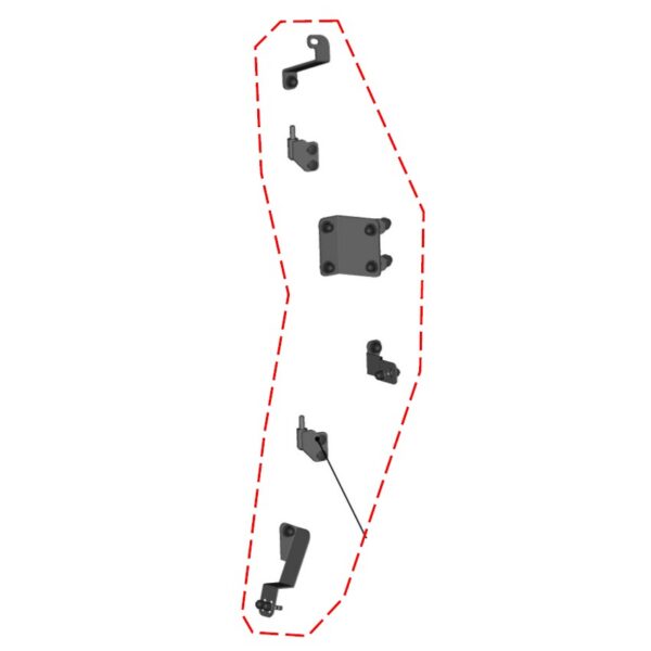 DFK Right Door base assembly hardware kit Yamaha Wolverine 2021->
