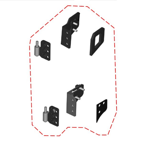 DFK Right Door hinges Can-Am Traxter 2024-