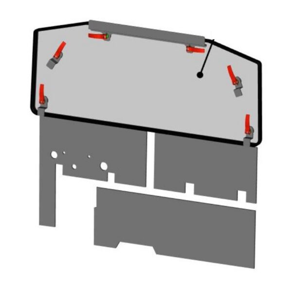 DFK Rear panel assembly Can-Am Defender/Traxter 2025