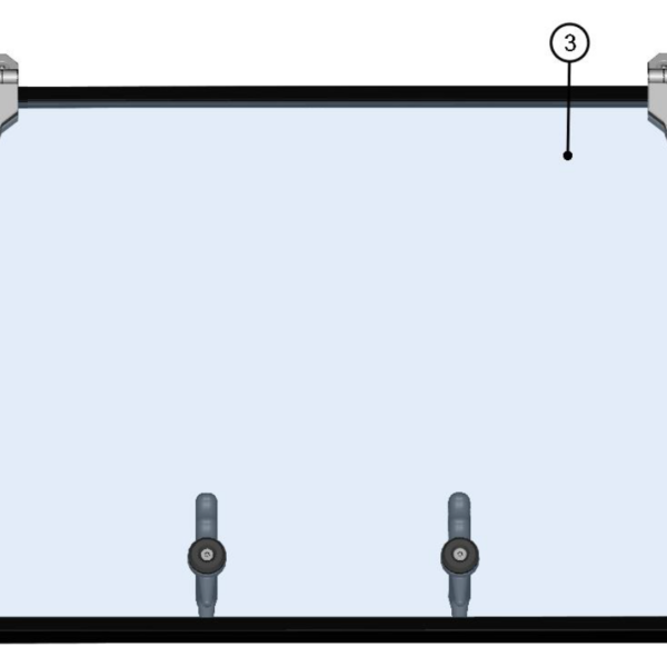 DFK Front glass assembly Can-Am Maverick Trail
