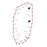 DFK Left Door Hinges and fixing kit CFMoto Zforce 550/800