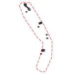 DFK Left Door base assembly hardware kit CFMoto Zforce 550/800