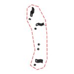 DFK Right Door base assembly hardware kit CFMoto Zforce 550/800