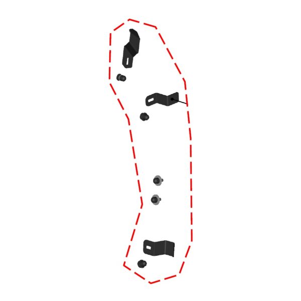 DFK Right Door base assembly hardware kit CFMoto Zforce 550/800