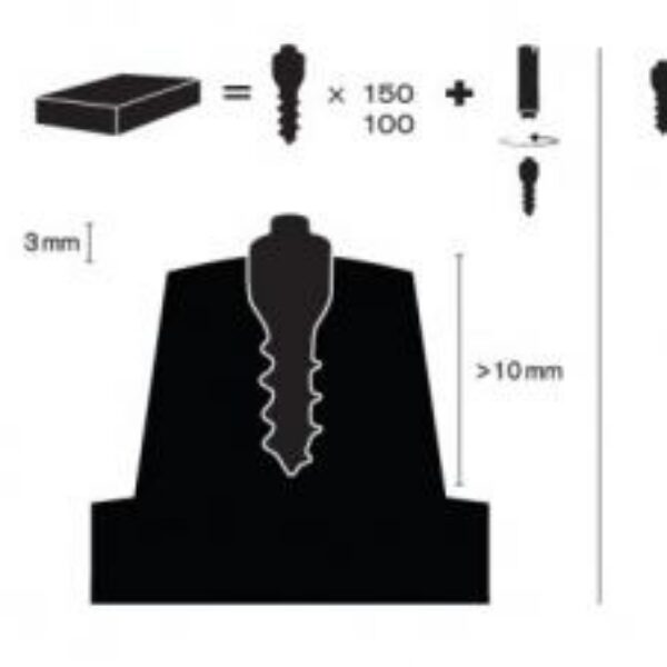 MaxiGrip Studs 11mm 150pcs Inc installation tool
