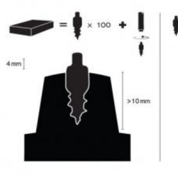 MaxiGrip Studs 11mm Racing 100pcs Inc installation tool
