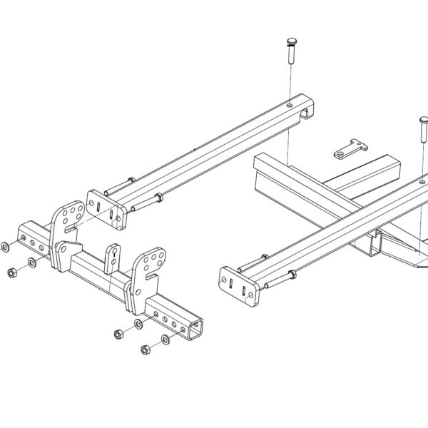 Bronco Adaptor for V-plow 75-804800 for Yamaha Lejab pushframe