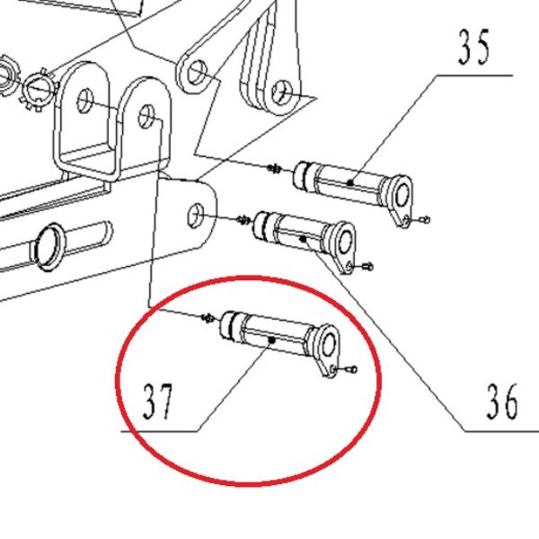 Bronco Lock pin 81mm 77-12191