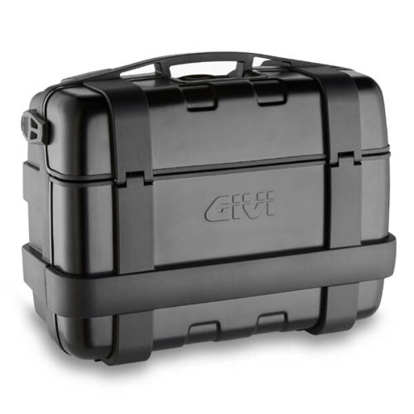 Givi 46 litre blackline top-case black with aluminium finish with top opening