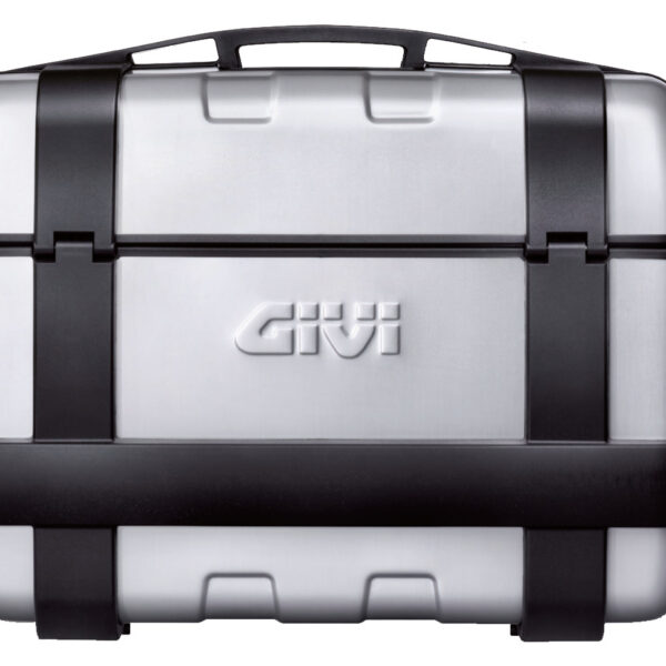Givi 33 litre top-case black with aluminium finish with top opening