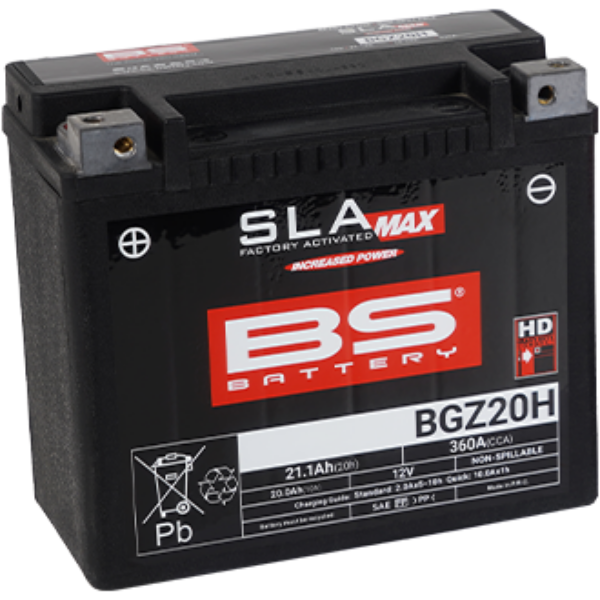 BS Battery BGZ20H (FA) SLA MAX - Sealed & Activated