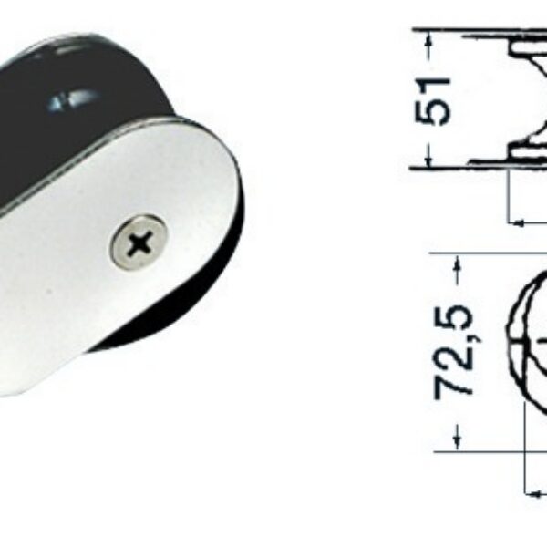 155x51-mm S.S. stemhead roller