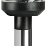 SS light pole 100 cm w/black plastic light 360°