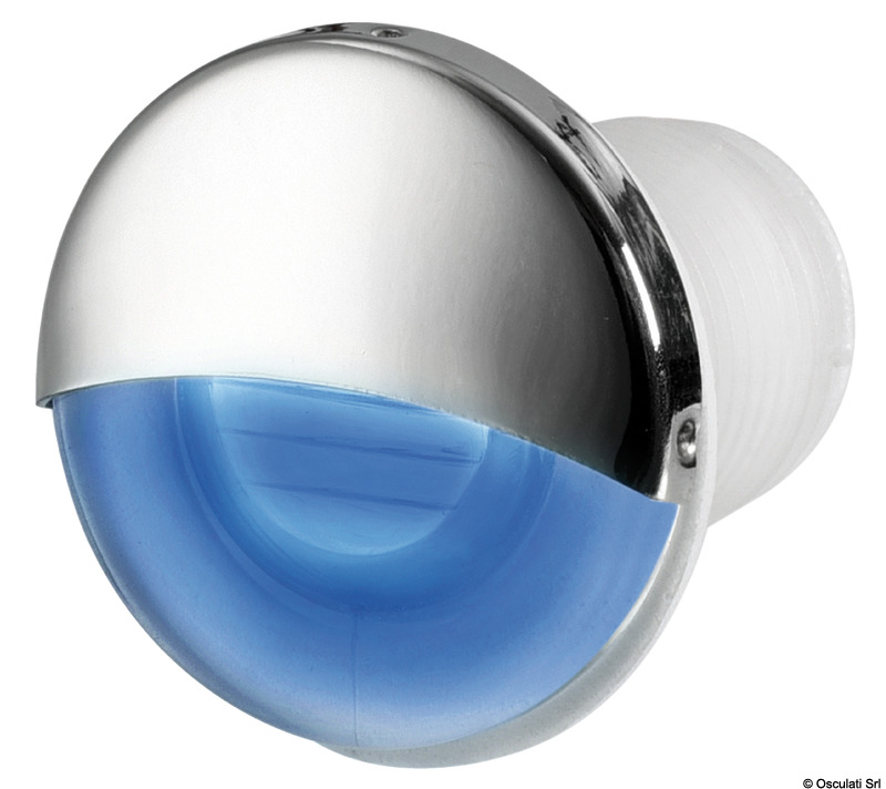 Recess fit LED courtesy light round blue
