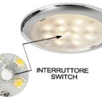 Procion nickel satin finish ceiling light w.switch