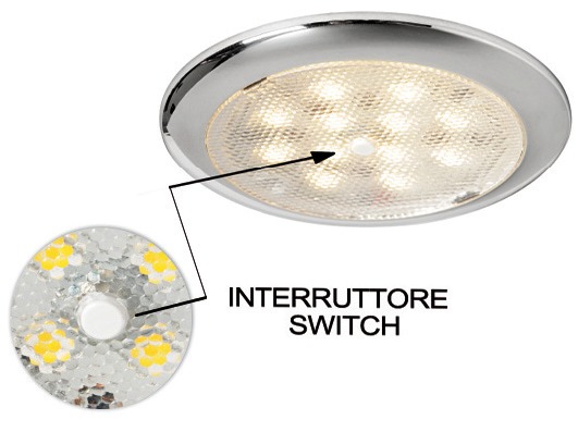 Procion nickel satin finish ceiling light w.switch