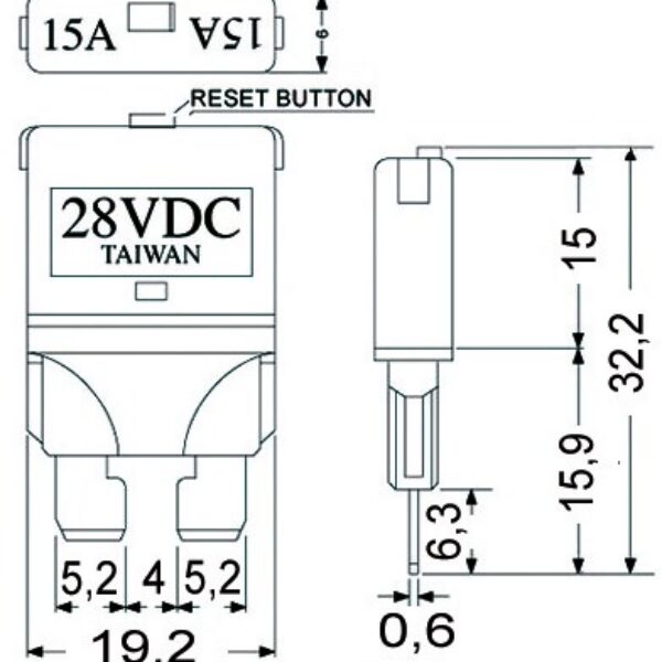 blade fuse resttable 5A 5 pcs/pack