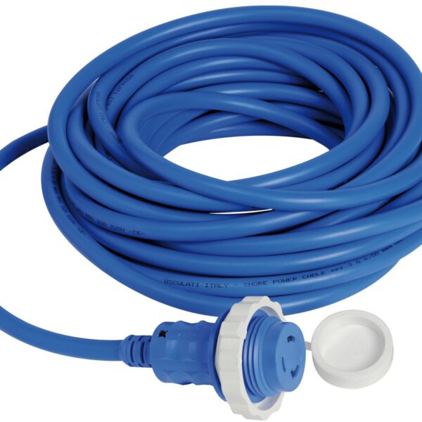 plug + cable 15 m blue 30A