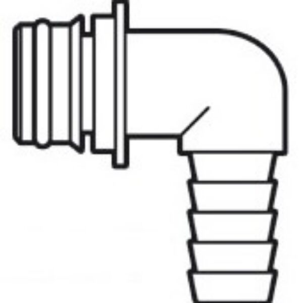 90° hose connector Ø 14mm