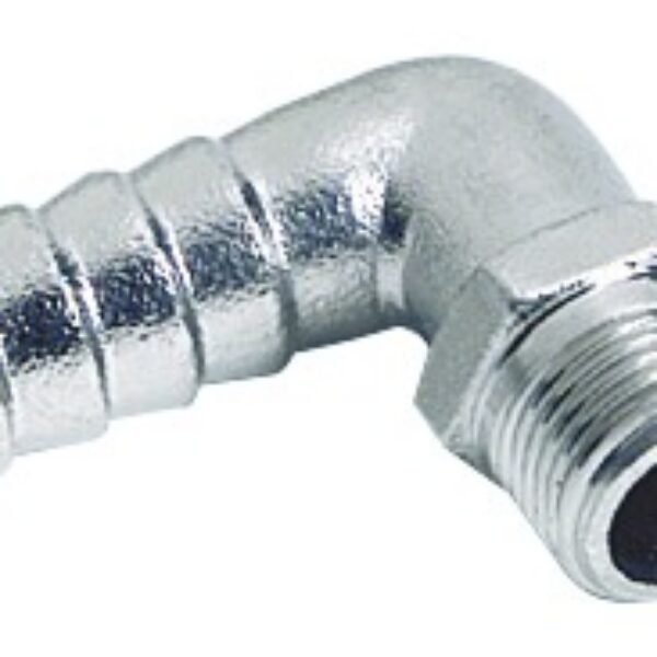 Hose adaptor 90° SS male 3/8" x 15mm