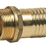Hose adaptor male 1/4" x 8mm (brass)