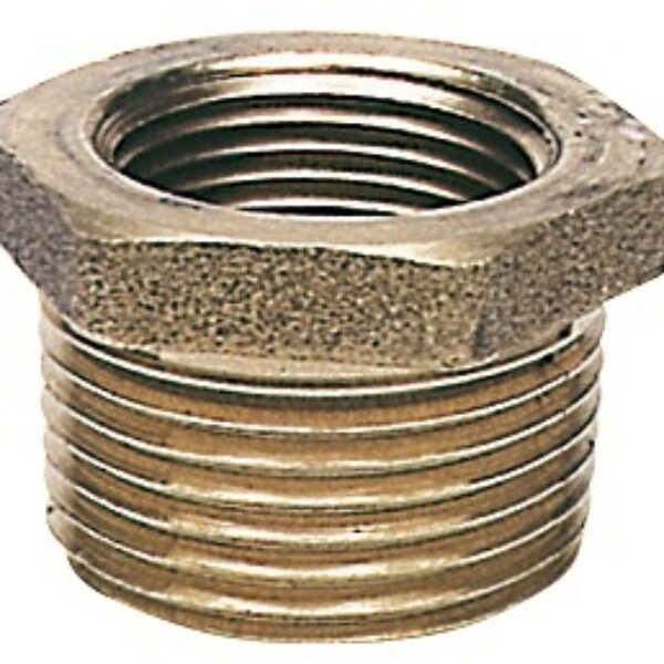 Brass reduction nipple 3/8" x 1/4
