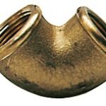 Brass elbow 90° female/female 3/8" x 1/2