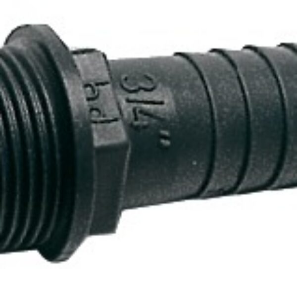 Hose adaptor PP male 1/2" x 16mm