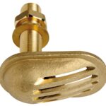 Cast brass thru hull scoop strainer 3/8