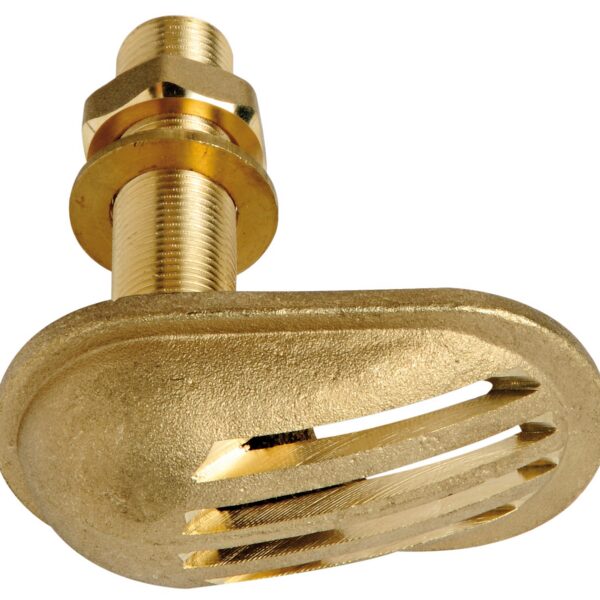 Cast brass thru hull scoop strainer 3/8