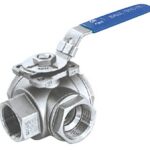 3-way ball valve 1/2" AISI 316