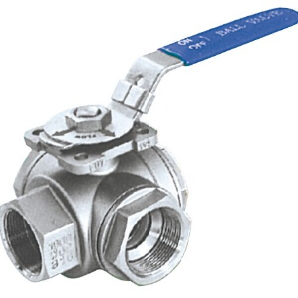 3-way ball valve 3/4" AISI 316