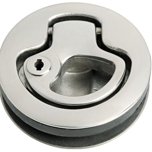 SS hatch handle with lock