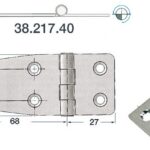 S.S hinge 95x39mm
