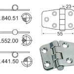 S.S hinge 55x37 mm