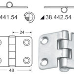 hinge w/release pin 48x37