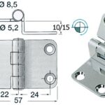 S.S hinge 57x37x10